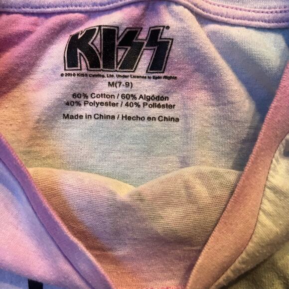 KISS Women’s Junior MD Tie-Dyed Crop Top Shirt - Picture 3 of 4